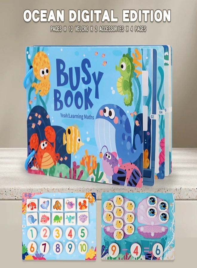 MTL Montessori Busy Book for Babies – Early Learning Quiet Book Educational Matching Toy for Kids (Ocean) - Image 2